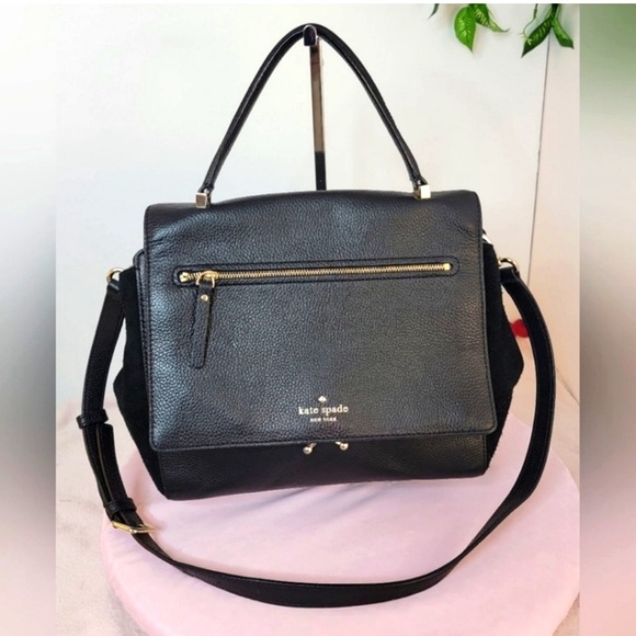 Kate Spade Suede/Leather Crossbody/satchel bag EUC - Picture 1 of 8